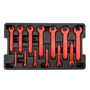 13 Piece Insulated Open End Wrench Tray Set - SAE