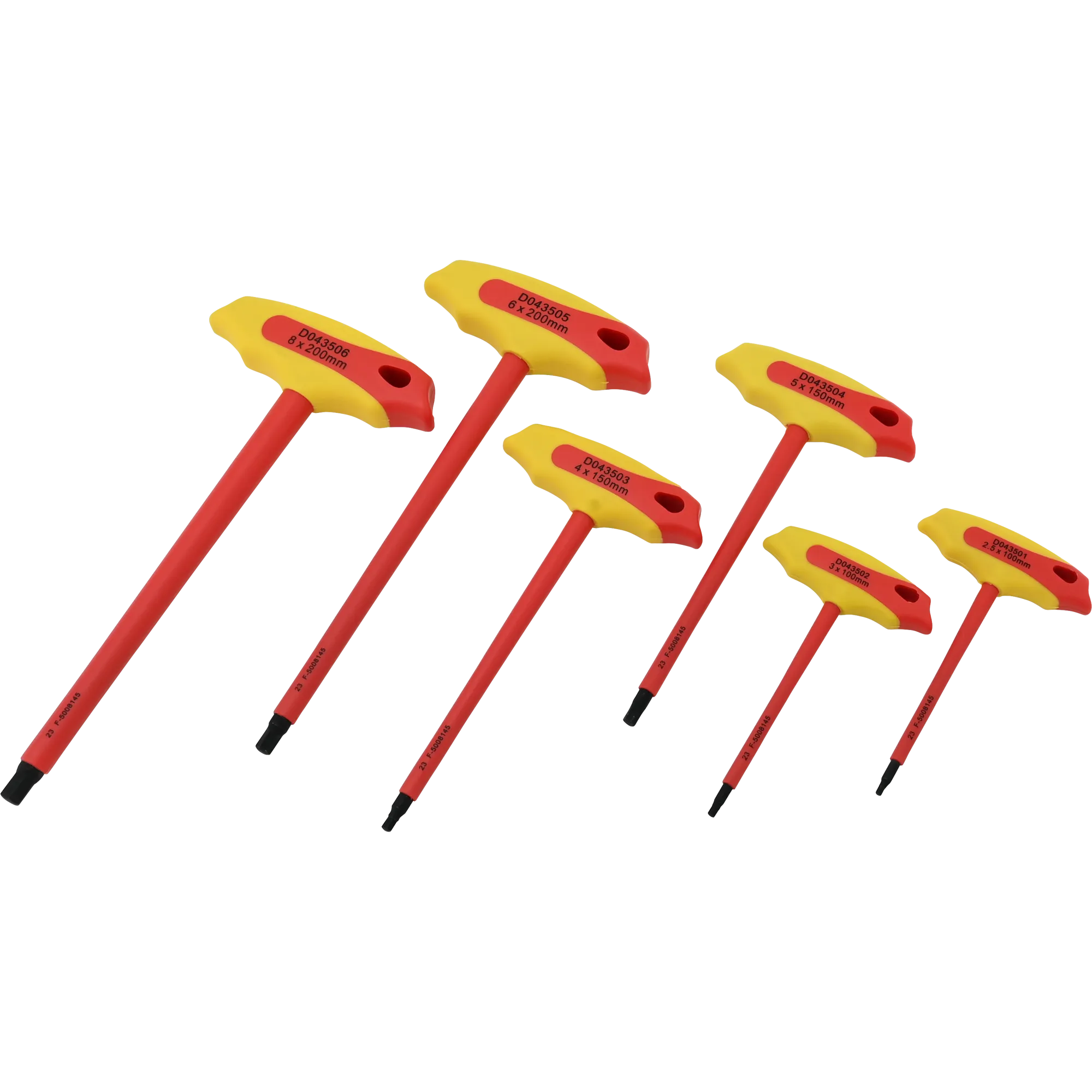 6 Piece Metric Insulated T-Handle Hex Key Set