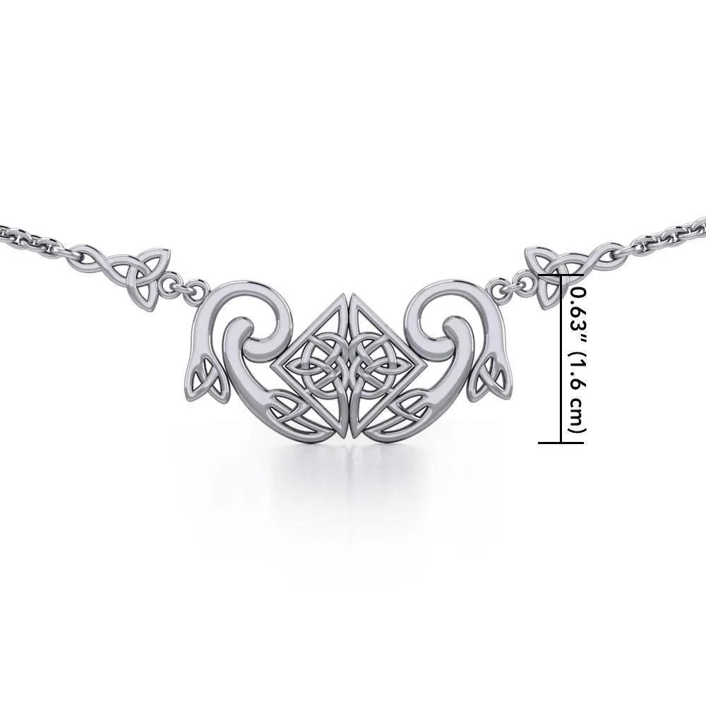 A bold statement of eternity ~ Celtic Knotwork Sterling Silver Necklace Jewelry TN161