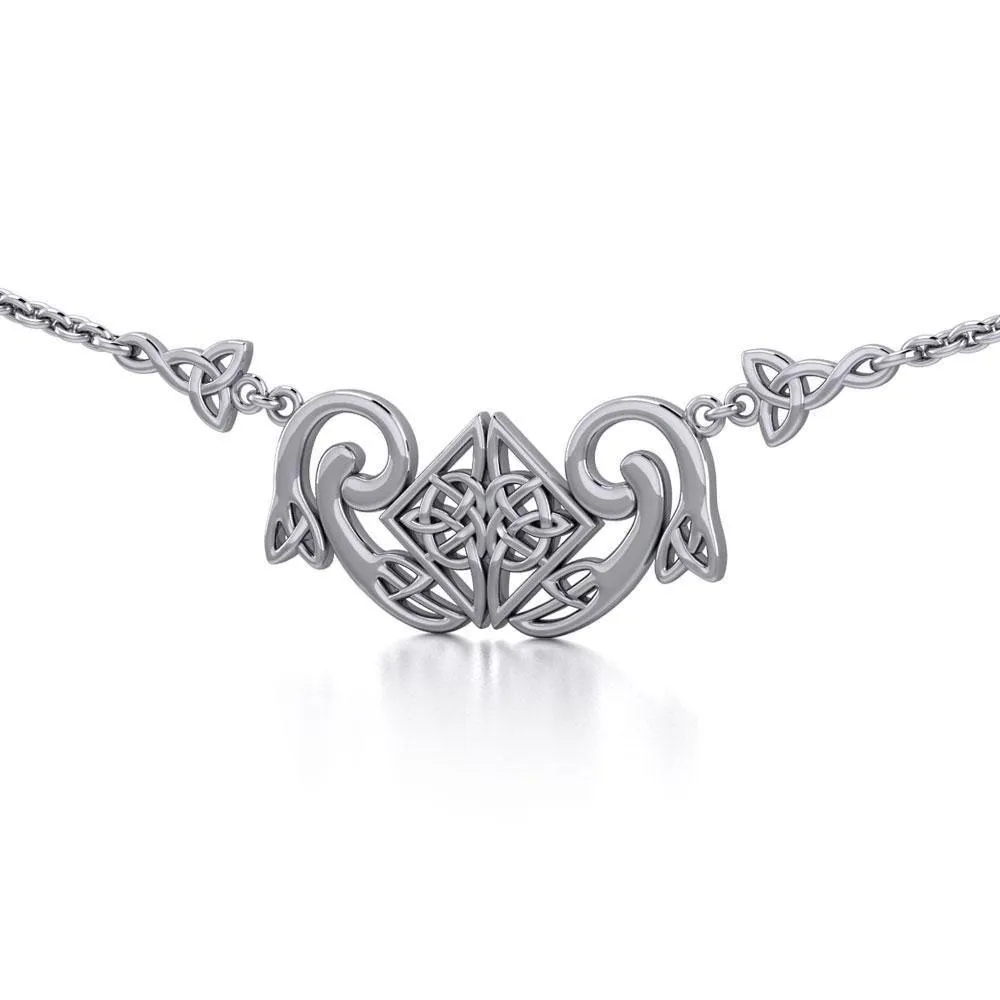 A bold statement of eternity ~ Celtic Knotwork Sterling Silver Necklace Jewelry TN161