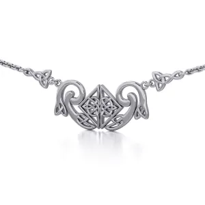 A bold statement of eternity ~ Celtic Knotwork Sterling Silver Necklace Jewelry TN161