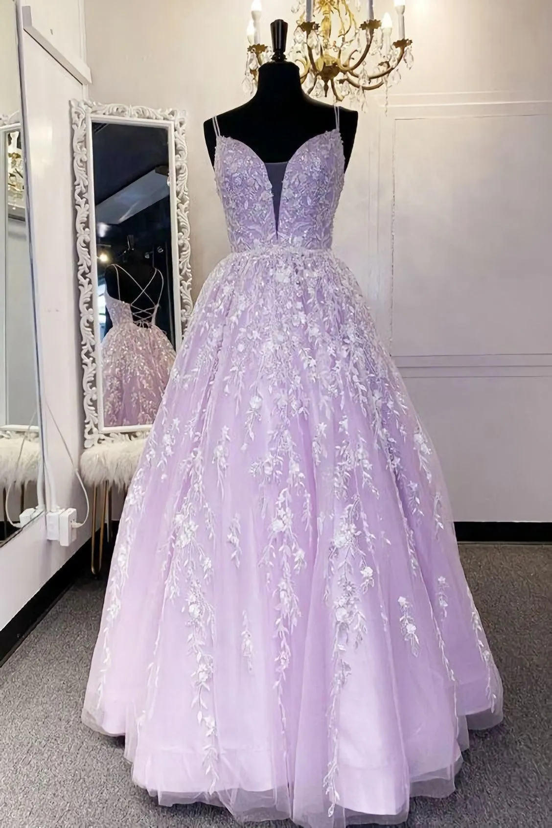 A Line Lilac A Line Long Formal Dress Prom Dress