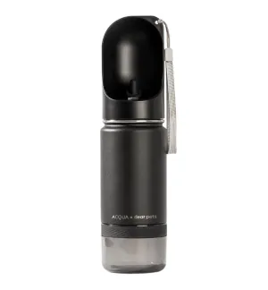 Acqua x Dear Pets Pupperjug Insulated Pet Bottle (18 oz): Charcoal Black