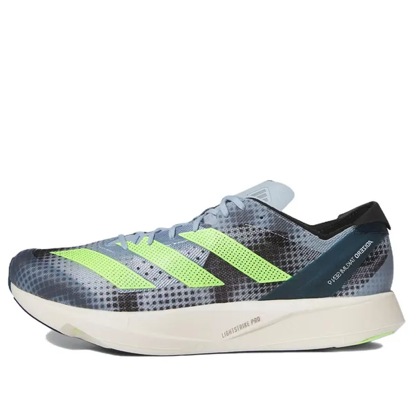 Adidas Adizero Takumi Sen 9 Running Lightstrike Shoes 'Wonder Blue Lucid Lemon', blue