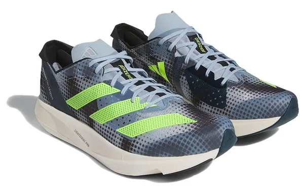 Adidas Adizero Takumi Sen 9 Running Lightstrike Shoes 'Wonder Blue Lucid Lemon', blue