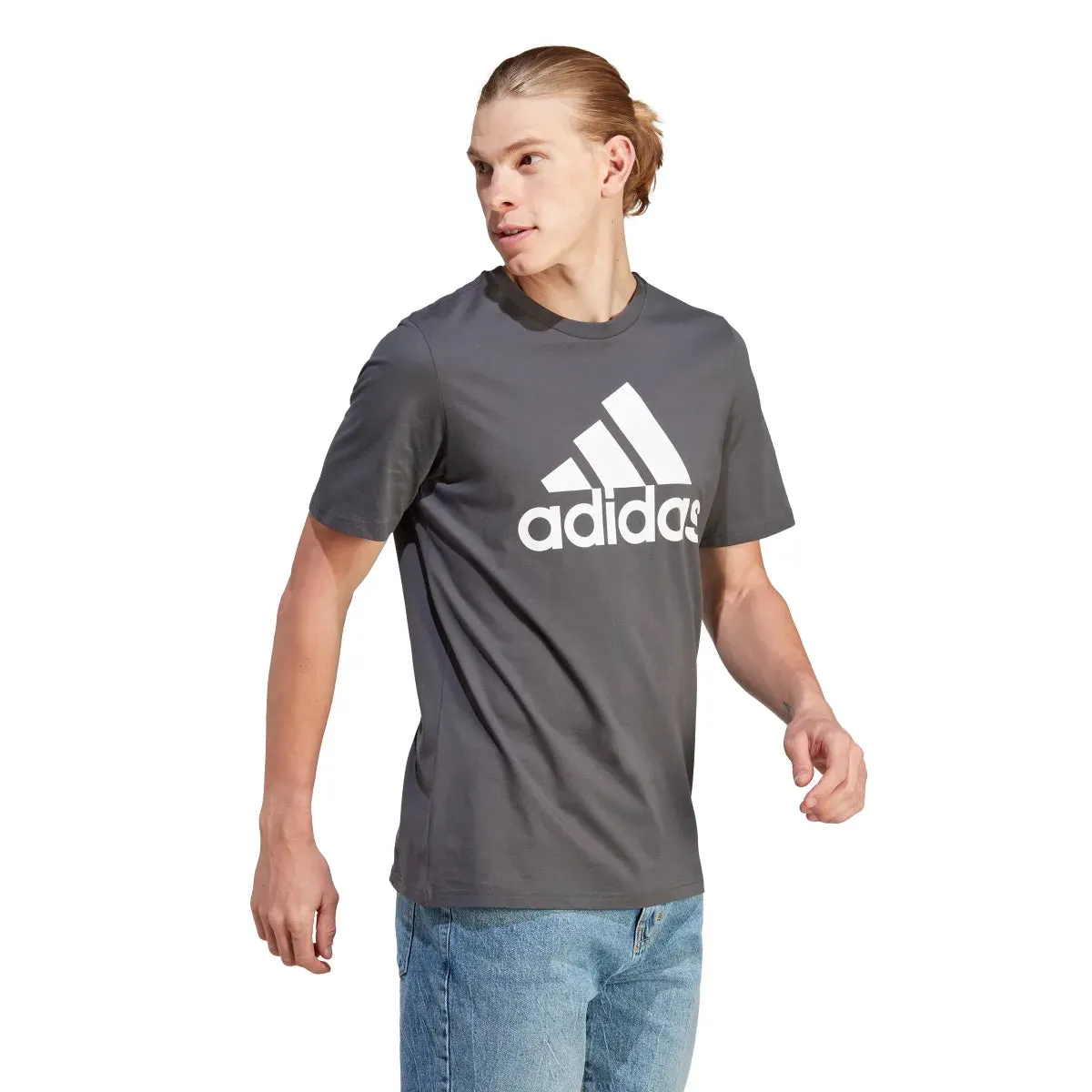 adidas Men's Big Logo Single Jersey Tee (Tall)