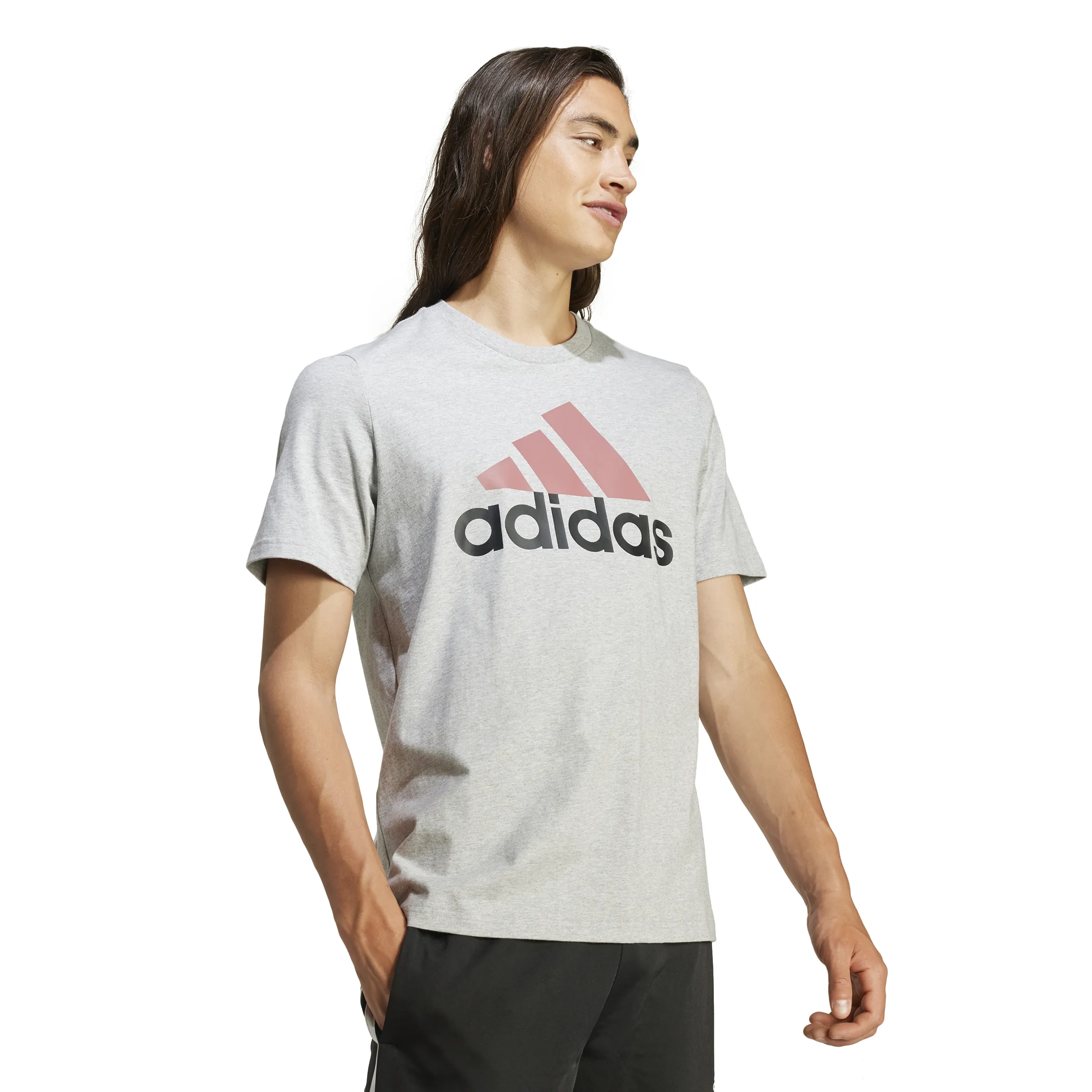 adidas Men's Big Logo Single Jersey Tee (Tall)