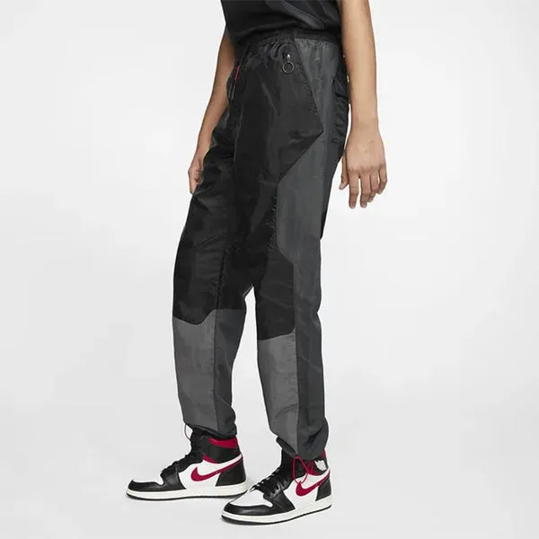 Air Jordan x OFF-WHITE Crossover Knitted Nylon Sports Long Pants Asia Edition Black