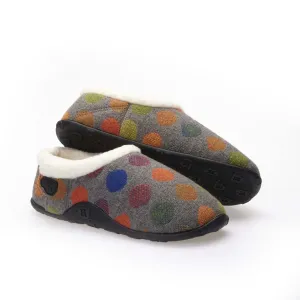 Amber - Grey Multi Spot Women's Slippers