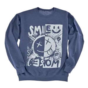 April MEMBERS ONLY Blue Smile More Sweatshirt