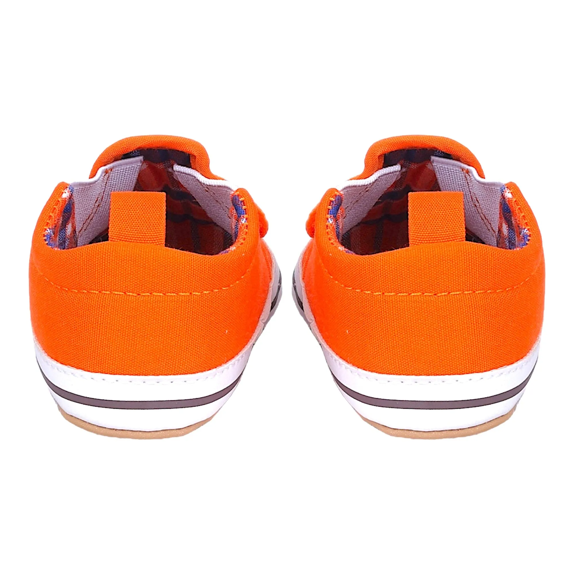 Baby Moo Happy Puppy Anti-Skid Canvas Sneakers - Orange