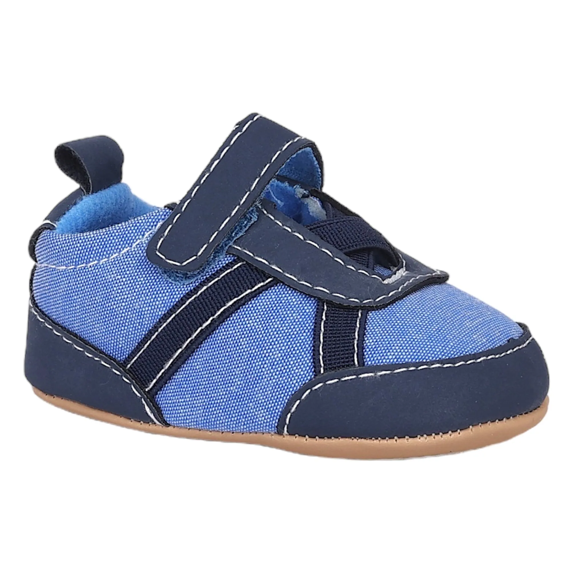 Baby Moo Stylish Velcro Straps Anti-Skid Sneakers - Blue