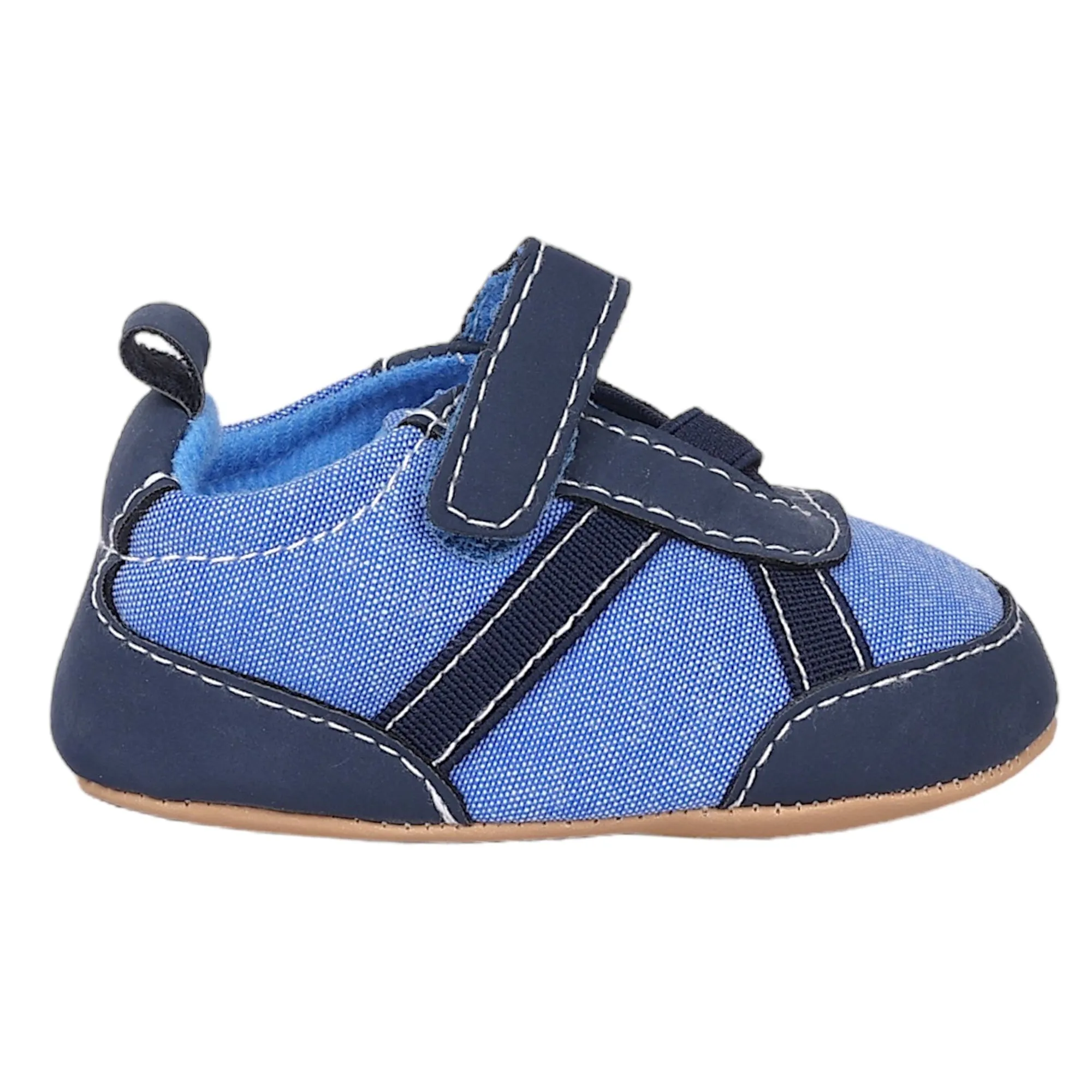 Baby Moo Stylish Velcro Straps Anti-Skid Sneakers - Blue