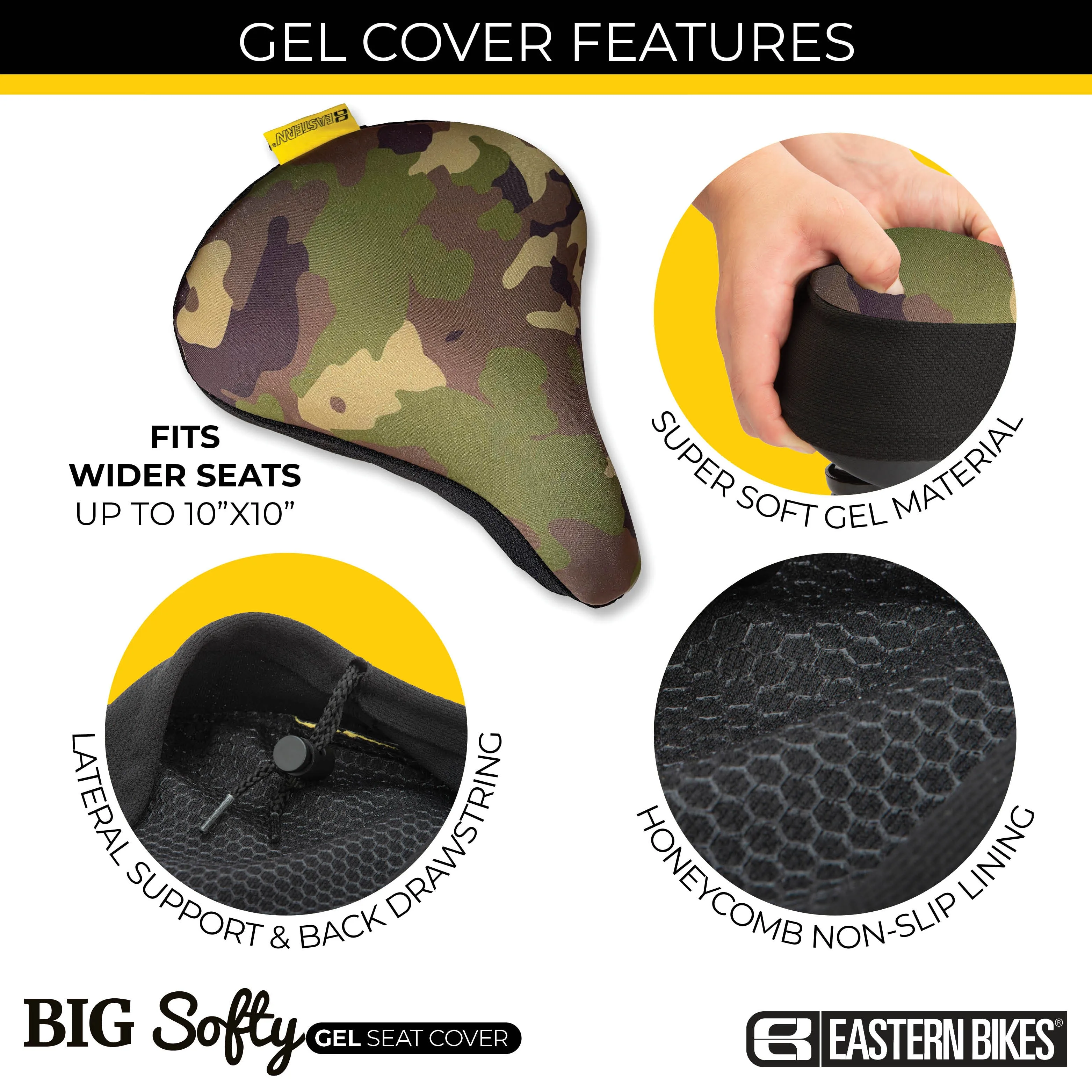 Big Softy Gel Seat Cover Camo (large)