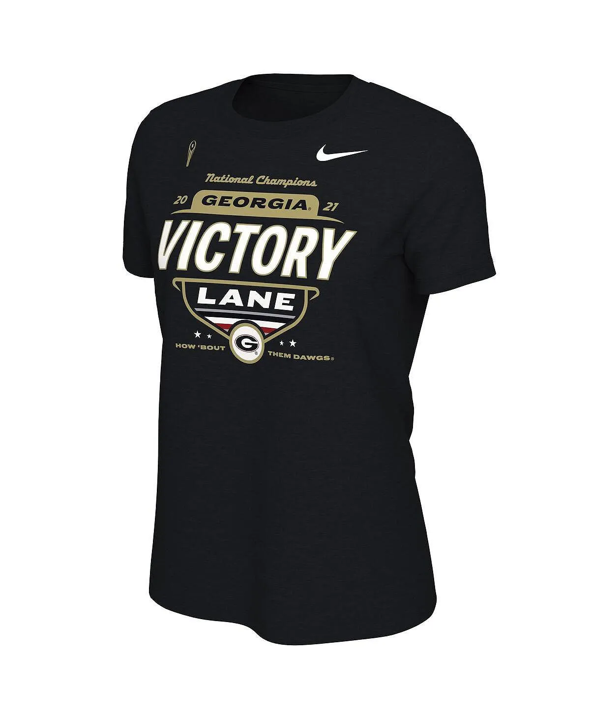 Black Women's Georgia Bulldogs College Football Playoff 2021 National Champions Victory Lane Nike Locker Room T-Shirt ,  black