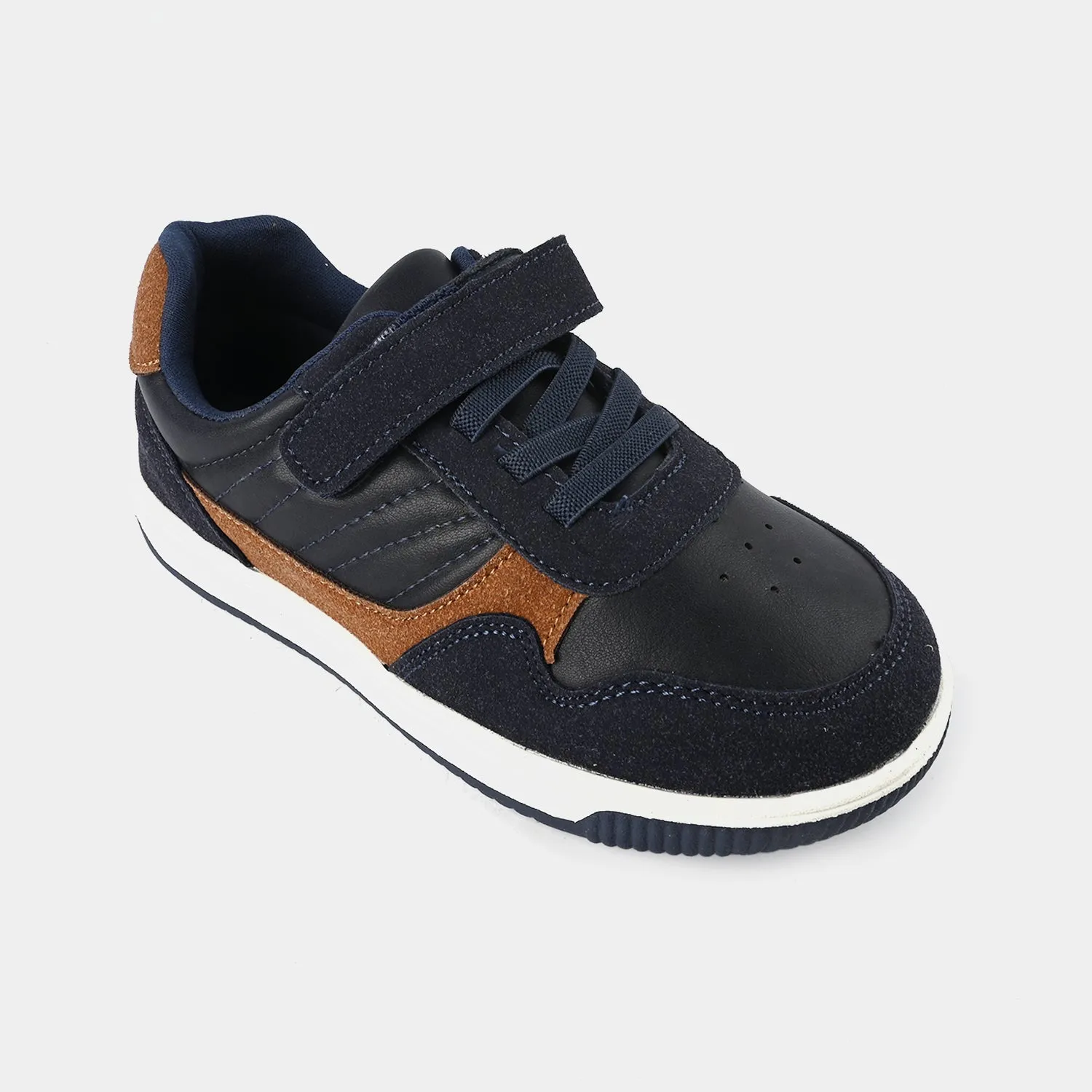 Boys Sneaker H619-D1-Navy/Camel