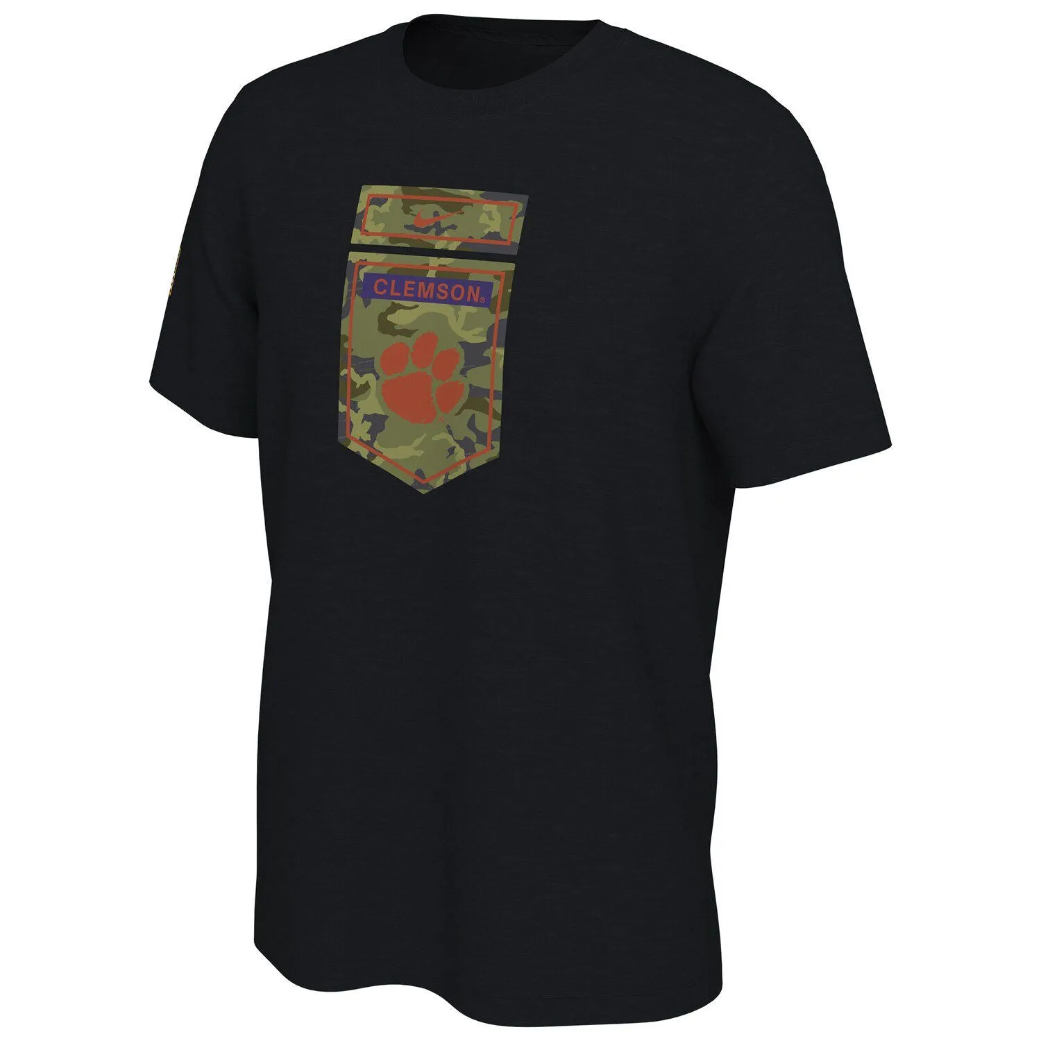 Clemson Tigers Veterans Nike Men's Black Camo T-Shirt