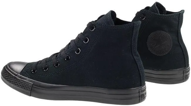 Converse Mens Shoes All Star High Black Mono Canvas