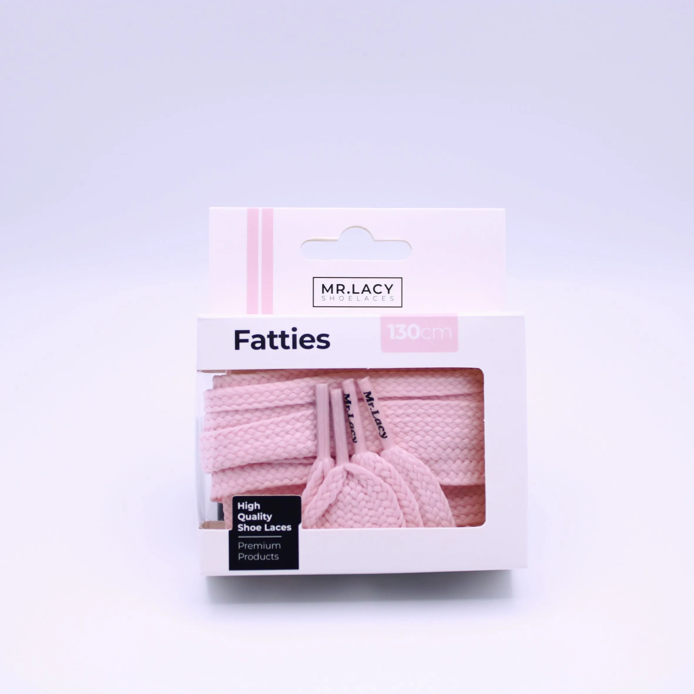 Fatties Shoelaces · Pastel Pink