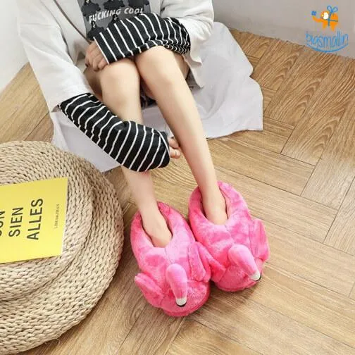 Flamingo Plush Slippers (UK Size 4 - 8)