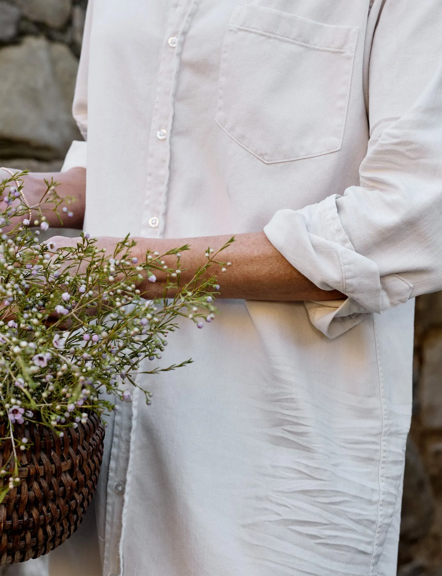 Frank & Eileen - Rory Woven Long Dress in Vintage White