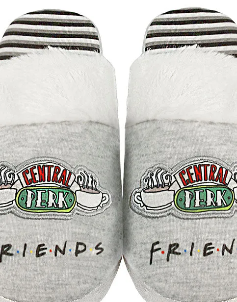 Friends Girls Slippers Central Perk Kids Fluffy Shoes - Grey