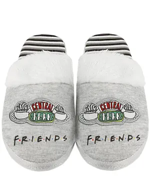 Friends Girls Slippers Central Perk Kids Fluffy Shoes - Grey