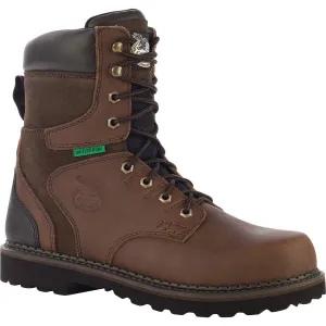 Georgia Brookville Mens Dk Brown Leather Steel Toe WP Work Boots