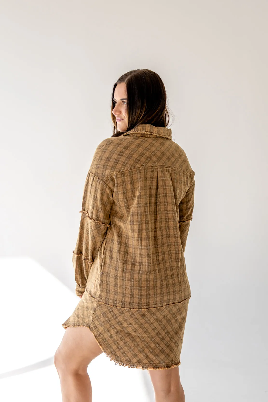 Gretchen Oversized Shirt Dress | Mocha