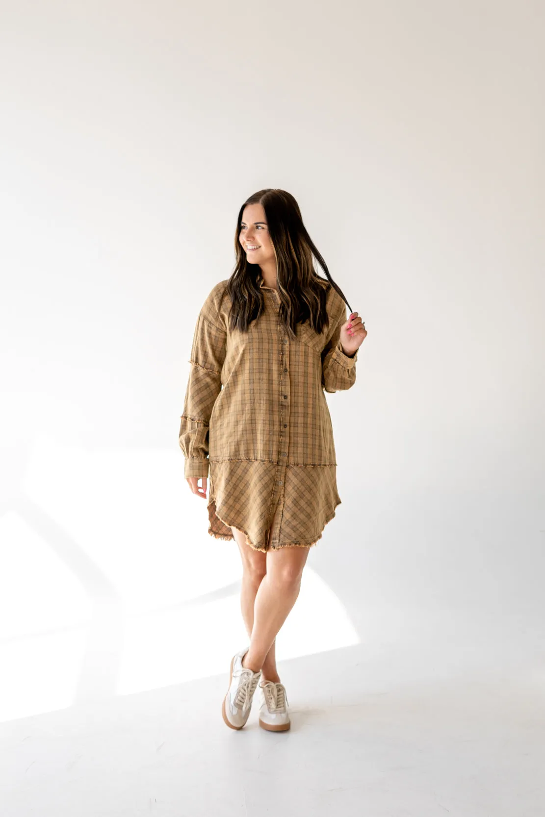 Gretchen Oversized Shirt Dress | Mocha