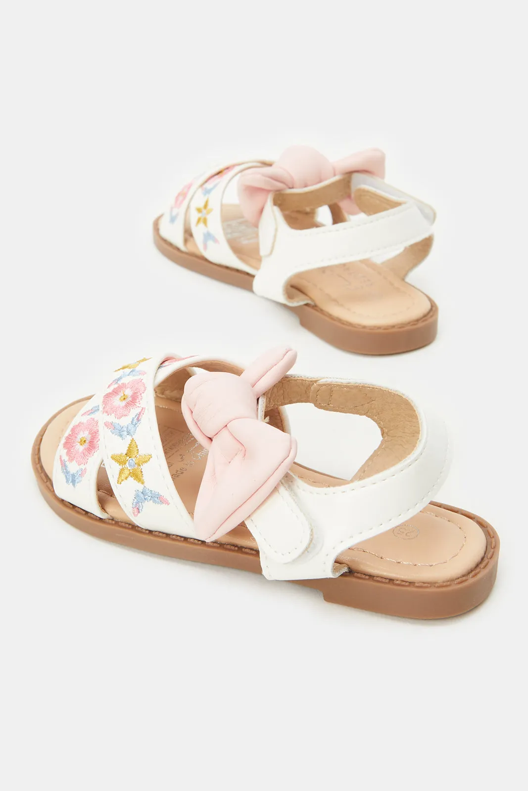 Infant Girls Floral Trim Sandal