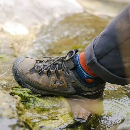 KEEN Men's Targhee III Waterproof Leather Hiking Shoe, Bungee Cord/Black