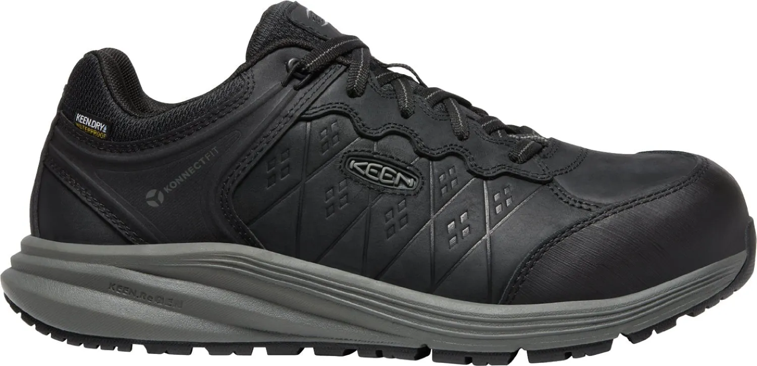 Keen Utility Mens Vista Energy WP CT Black/Gun Metal Leather Work Shoes