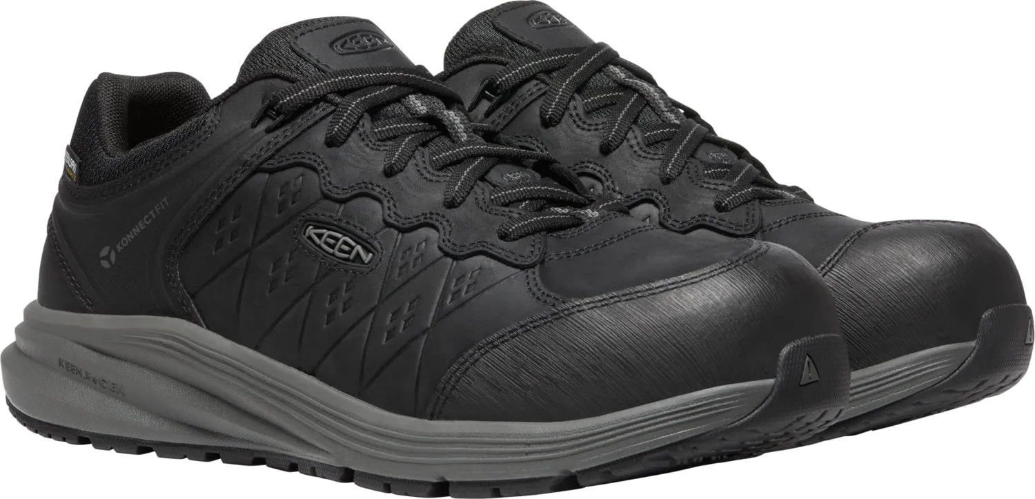 Keen Utility Mens Vista Energy WP CT Black/Gun Metal Leather Work Shoes