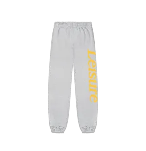 LEISURE - Gray and Yellow Logo Sweats