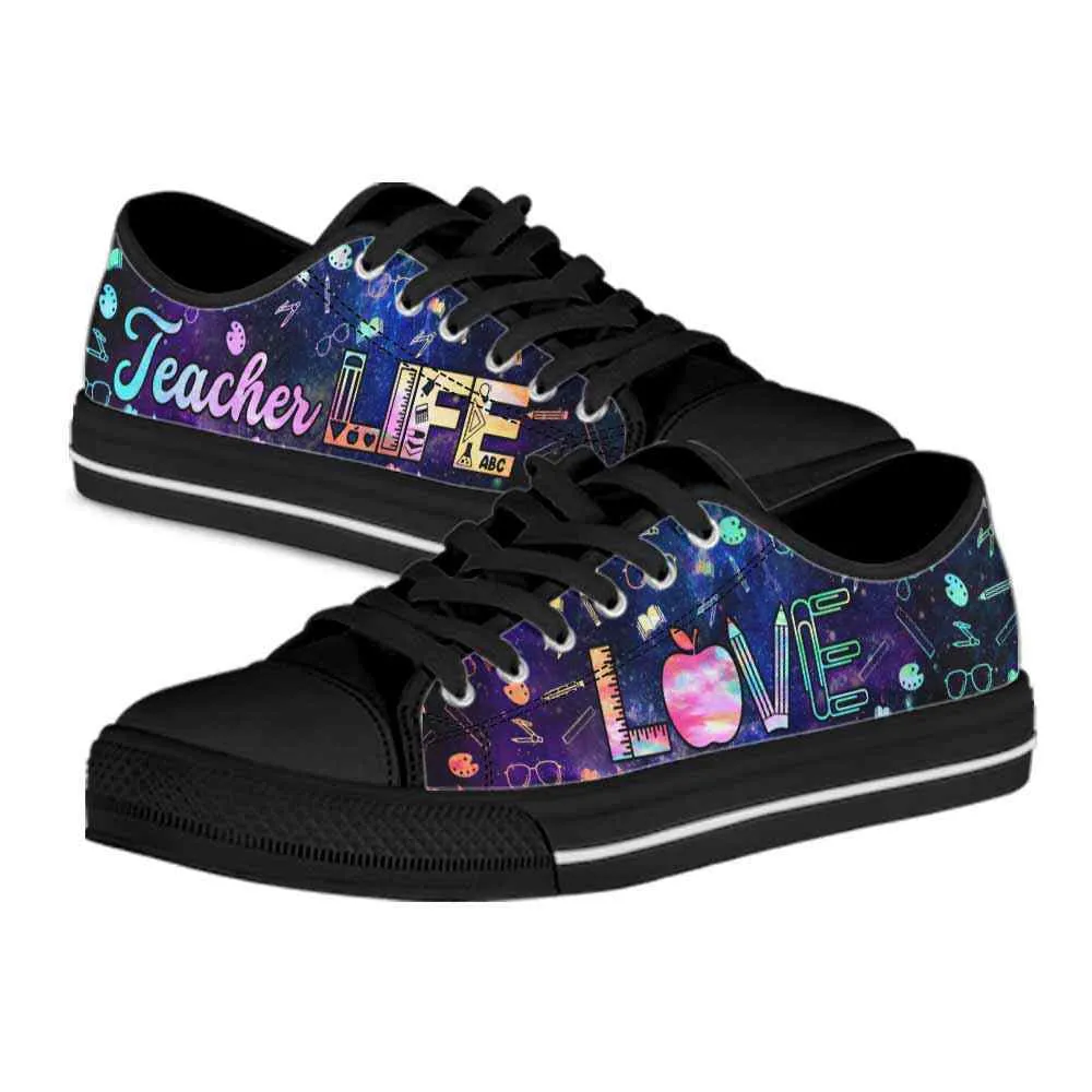 Love Teacher Life Low Top Shoes, Teacher Shoes, Low Top Sneakers