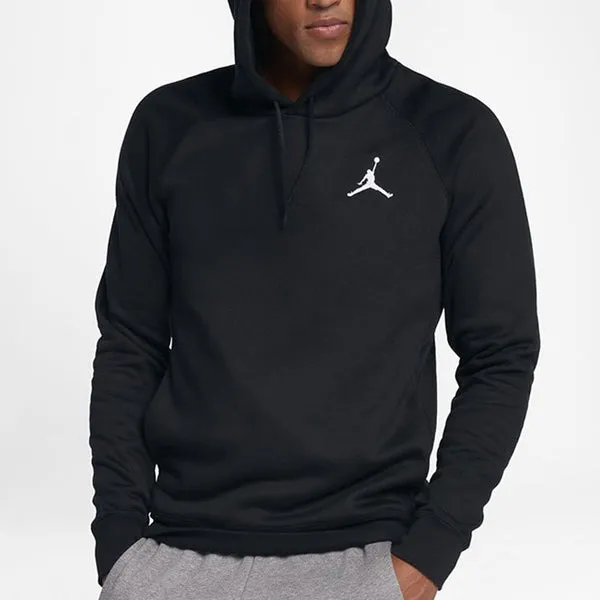 Men's Air Jordan Chest Embroidered Logo Athleisure Casual Sports Sweatshirt, black