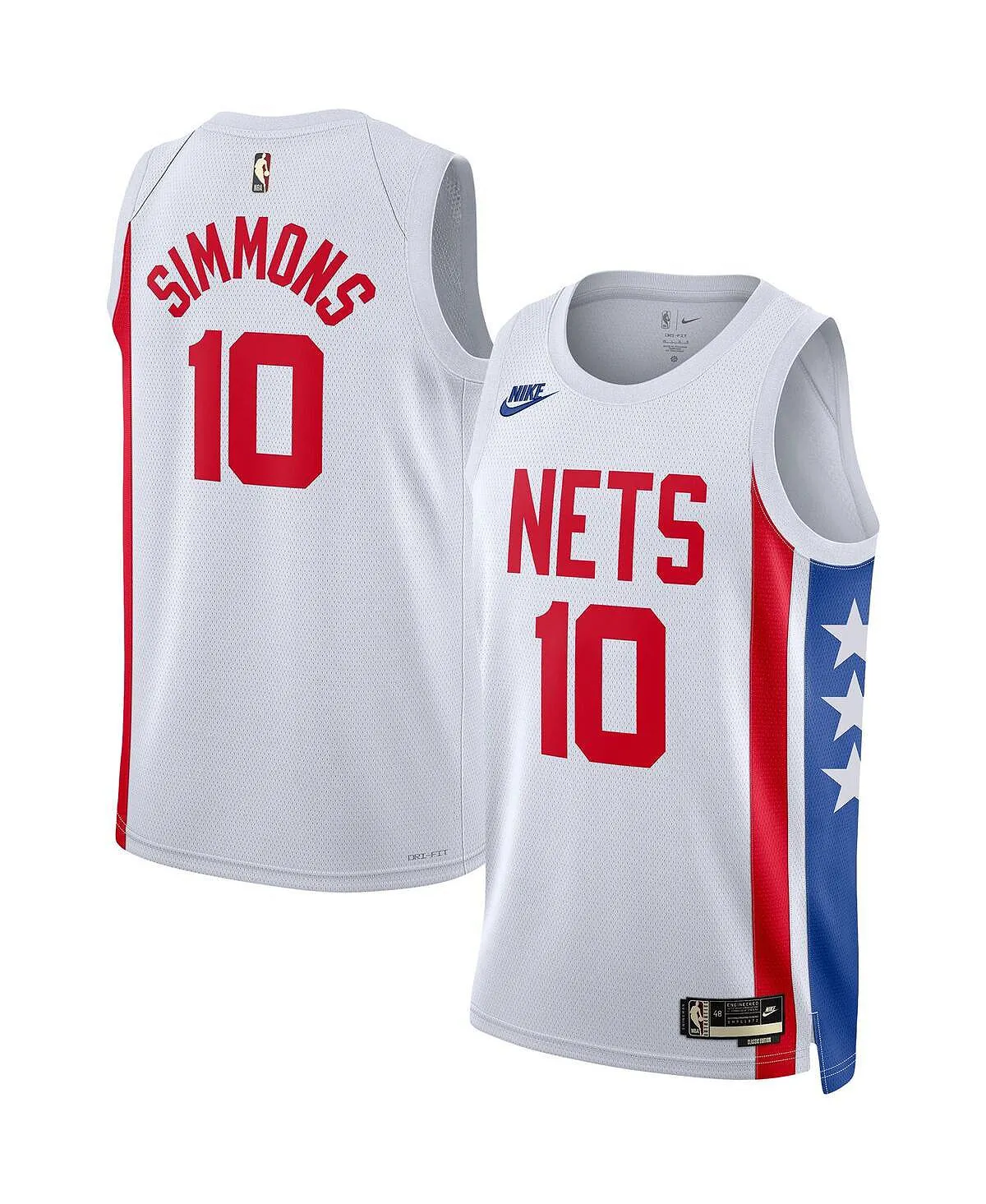 Men's ben simmons white brooklyn nets 2022/23 swingman t-shirt - Nike classic, white