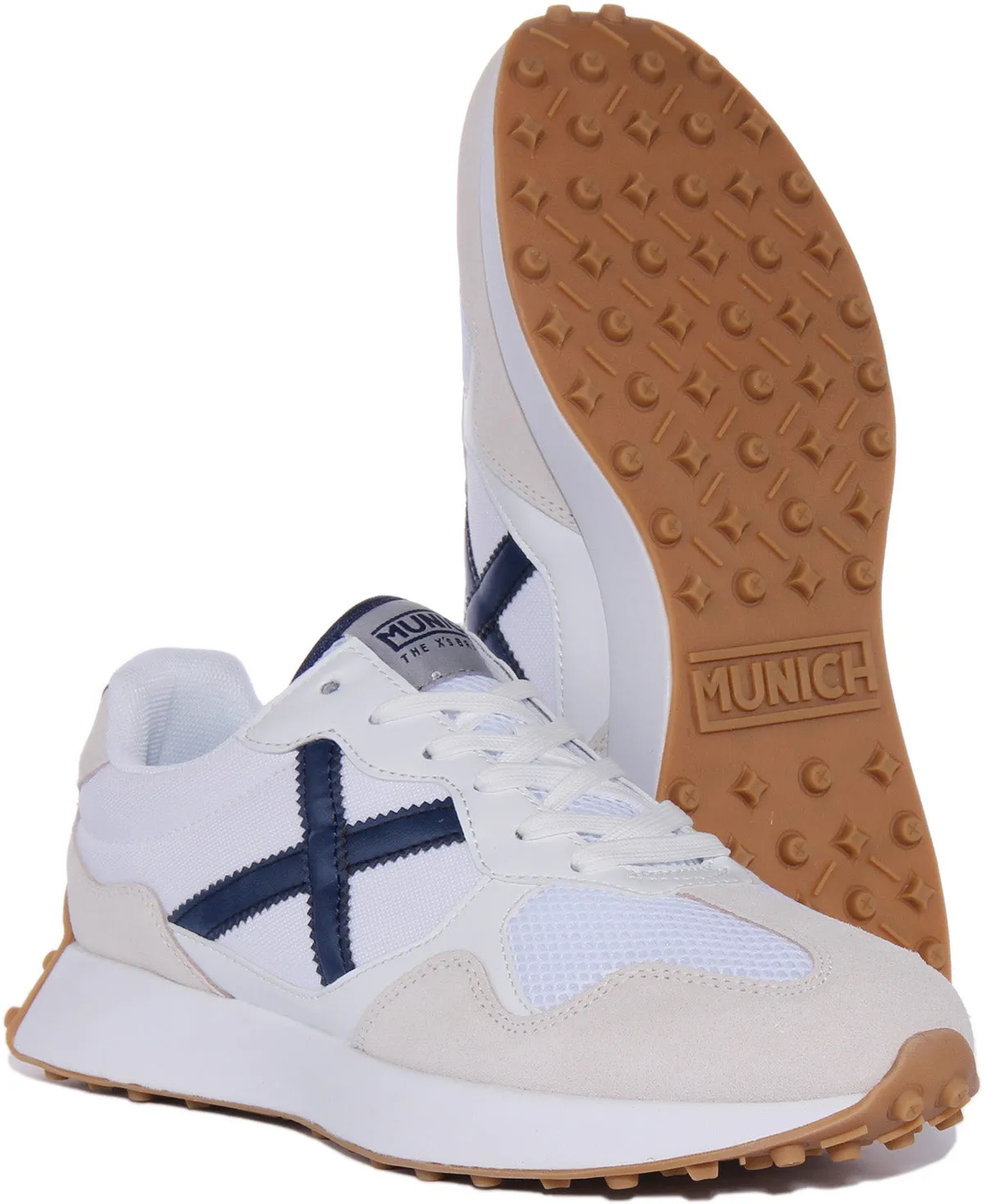 Munich Road 33 In White Navy For Men