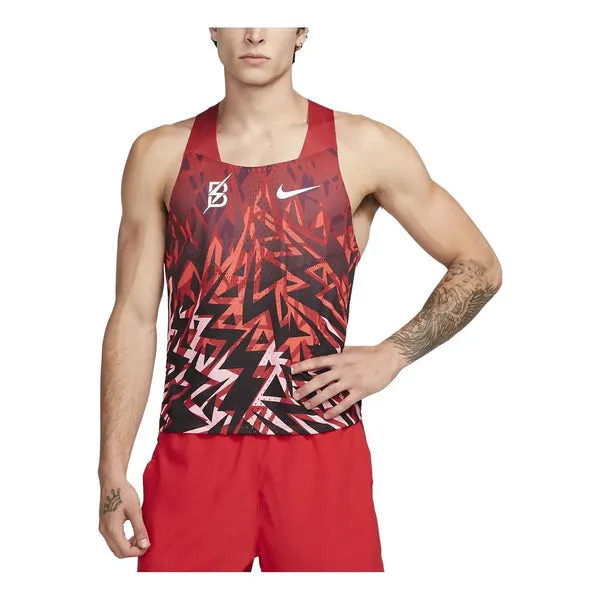 Nike AeroSwift BTC Running Vest 'Red', red