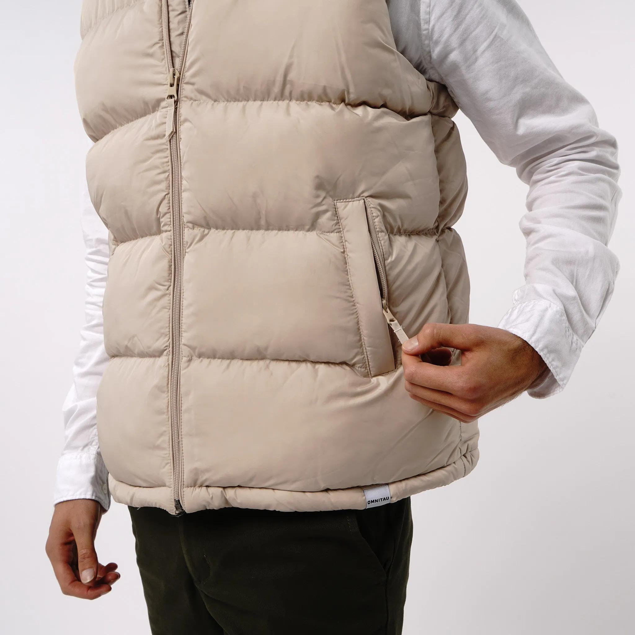 Omnitau Men's Calgary Super Padded Ultra Warm Gilet - Cream