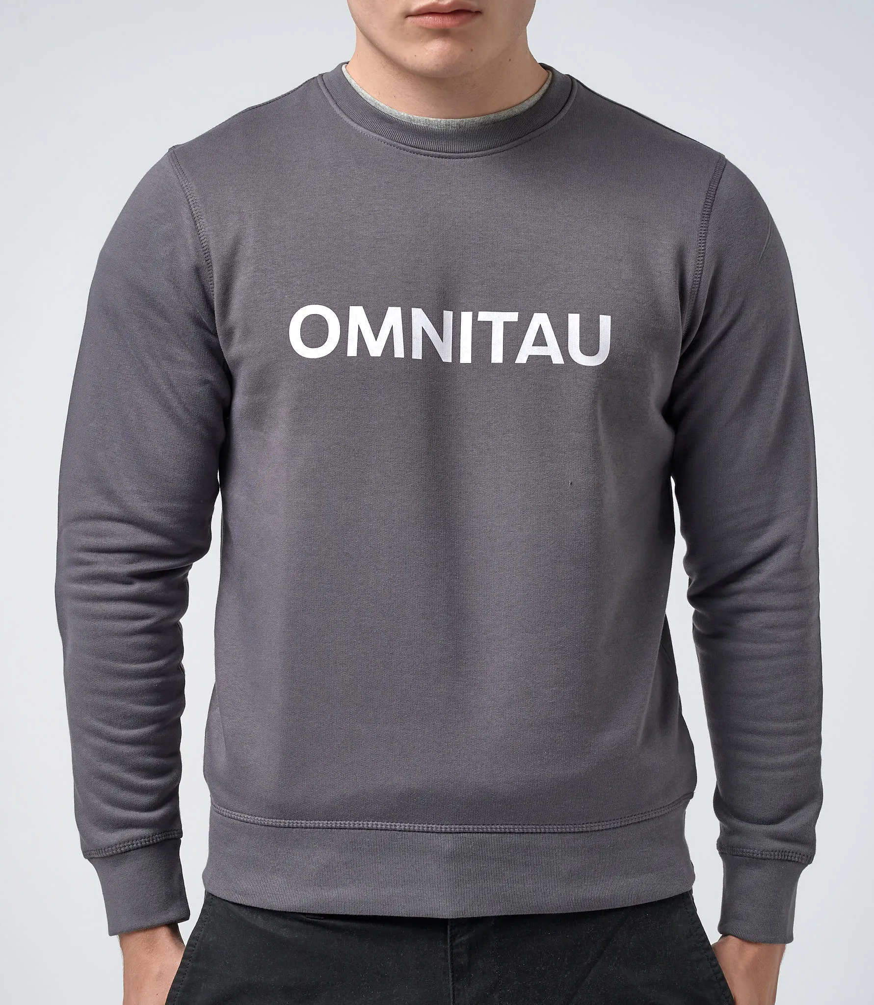 Omnitau Men's OmniX Organic Cotton Crew Neck Omni Sweatshirt - Anthracite Grey