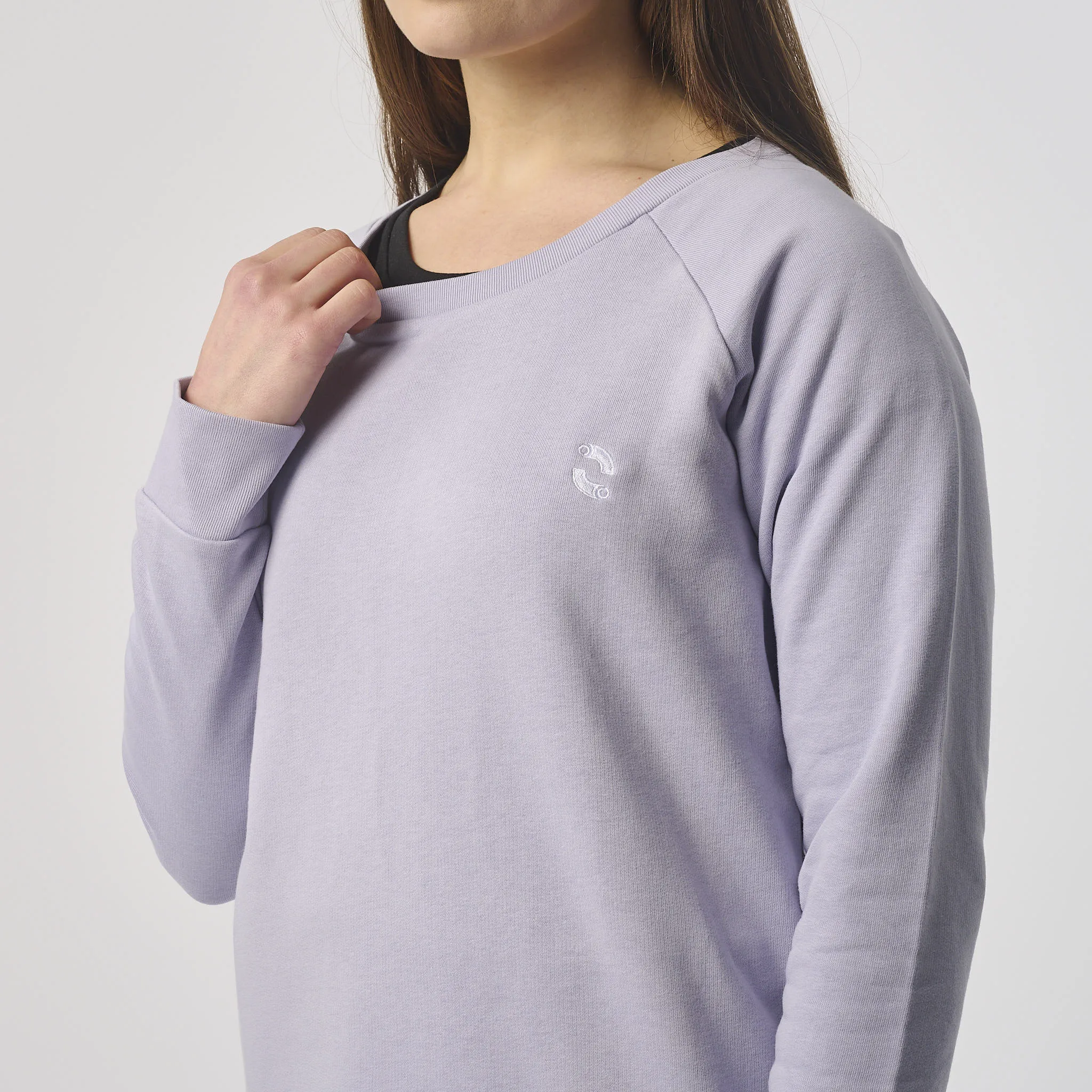 Omnitau Women's Organic Cotton Oversized Style Sweatshirt - Lavender Purple