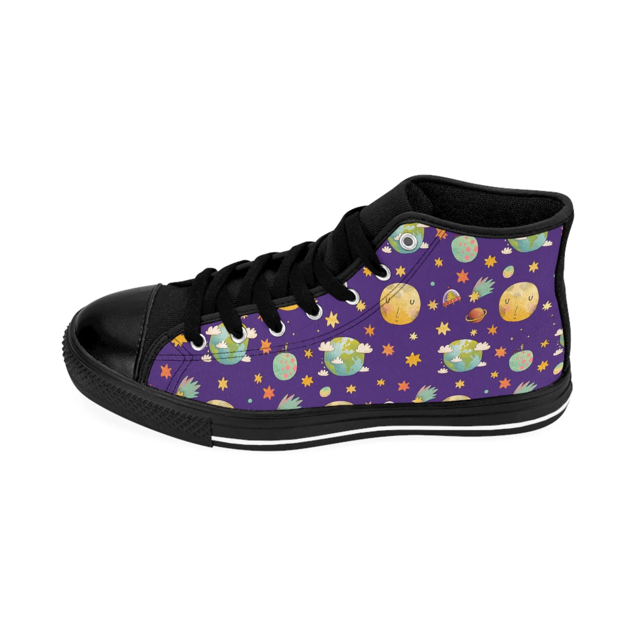 Planet Night Sky Men's Classic Sneakers