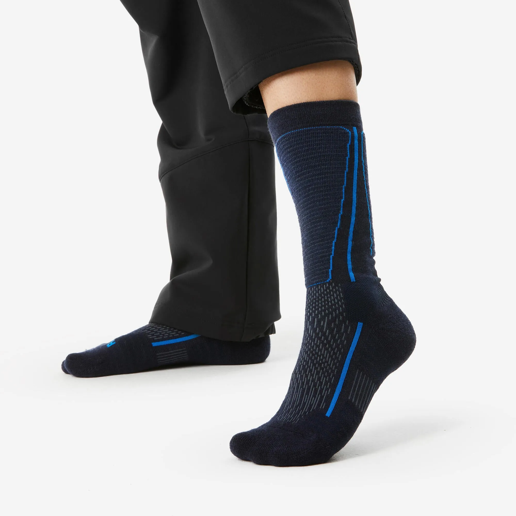 Quechua SH500 Merino Wool Winter Mid Socks - 2 Pairs