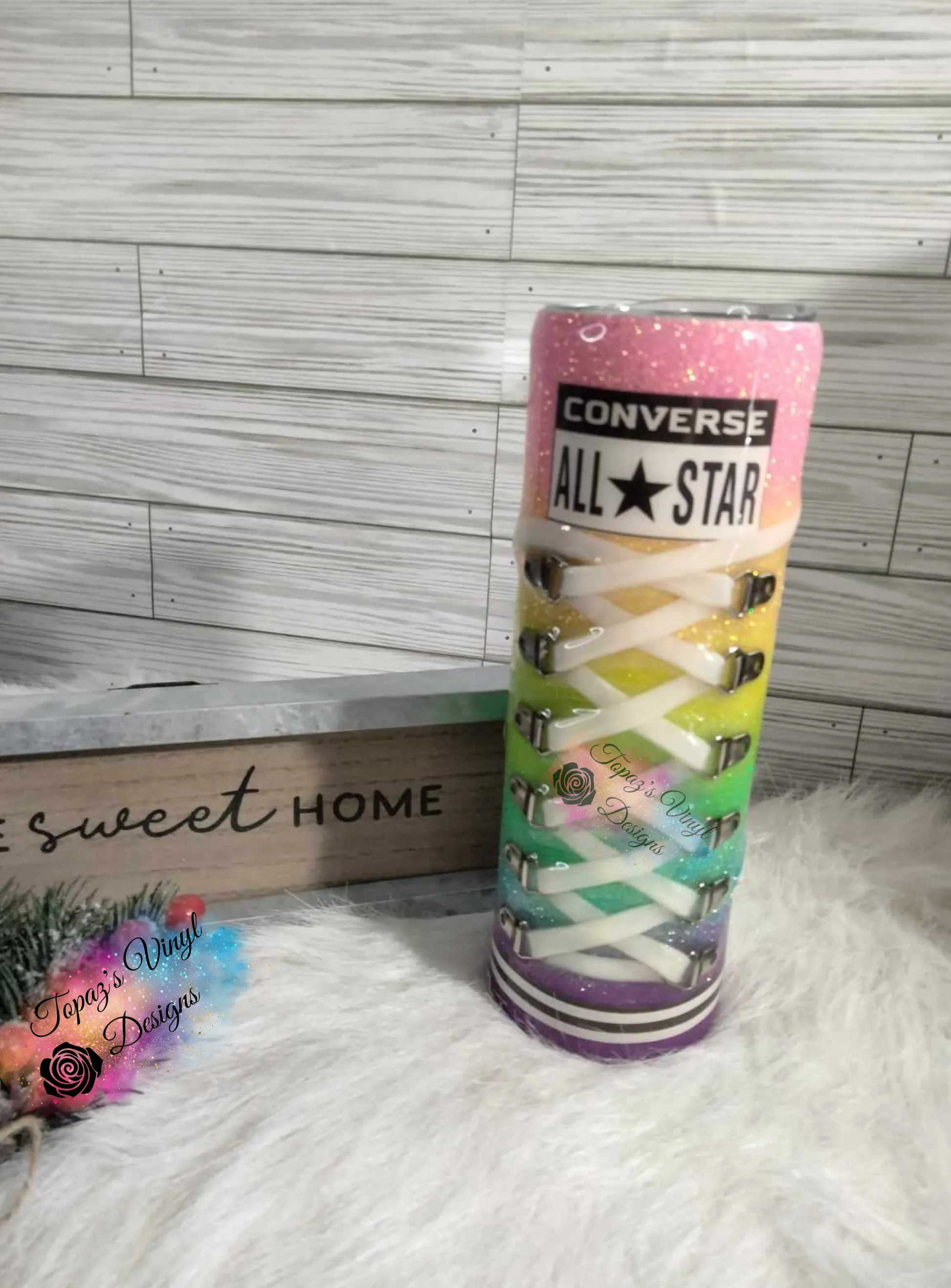 Rainbow Converse 30oz