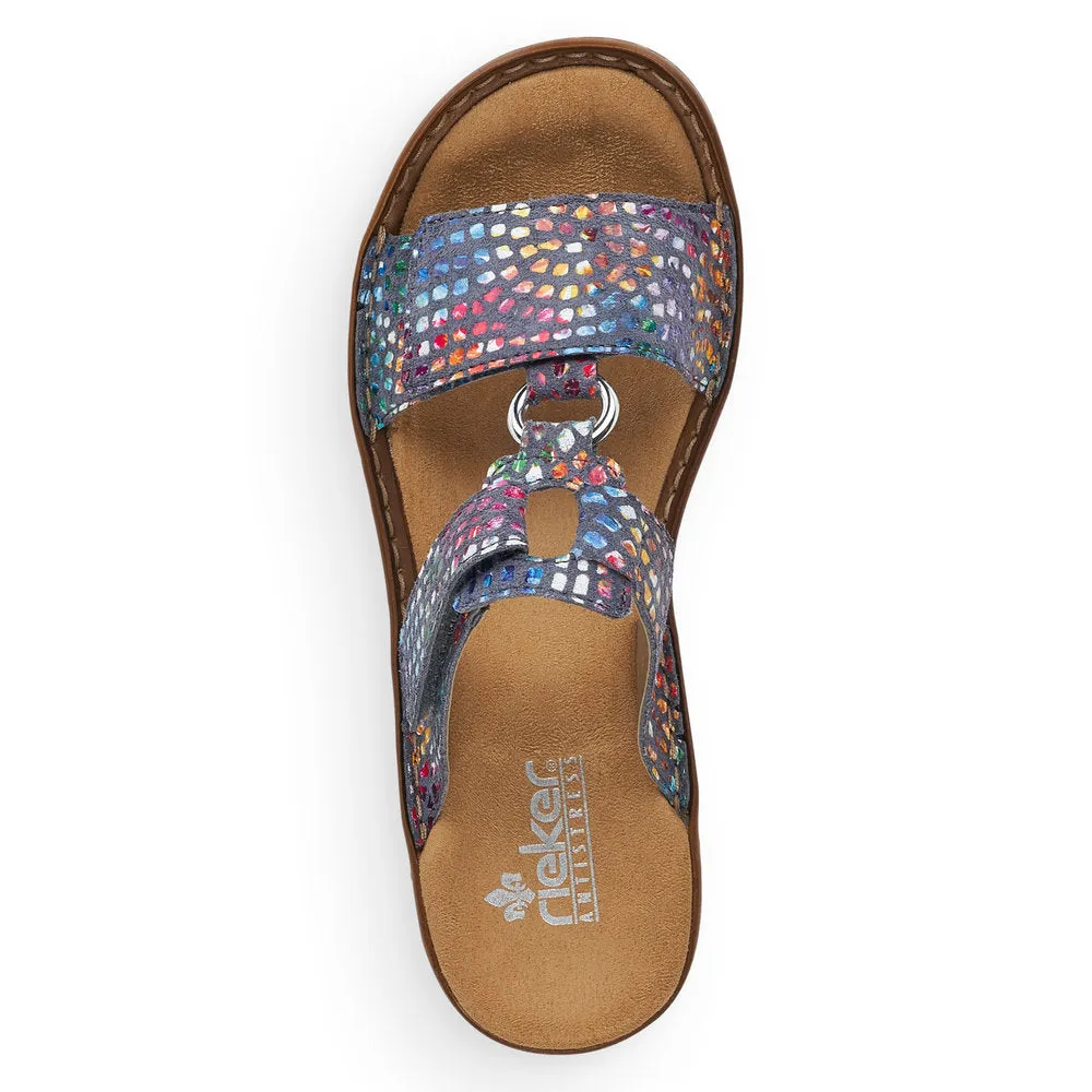 Rieker 608P9-10 Ladies Slip-on Sandals