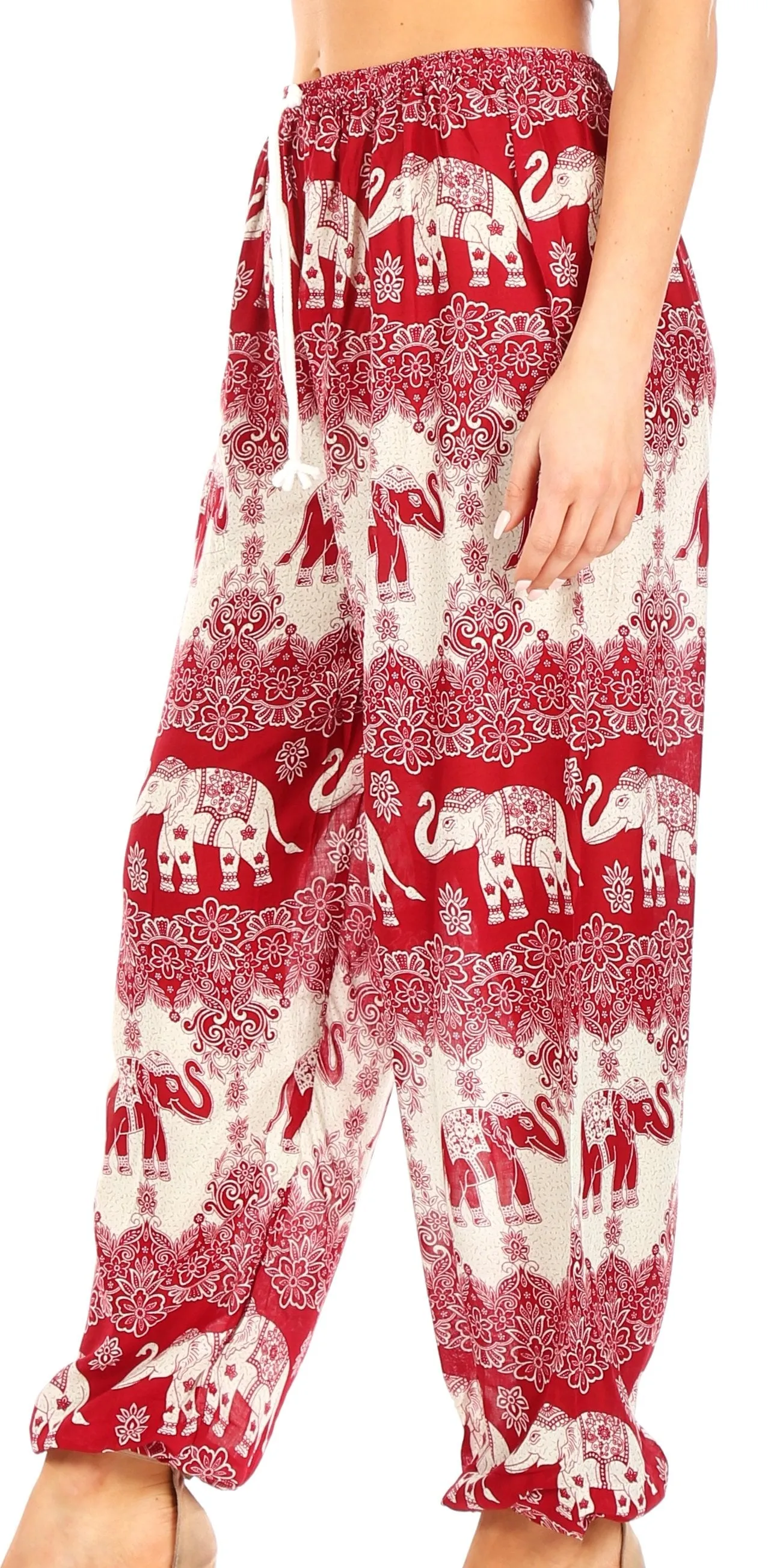 Sakkas Akilla Women's Loose Printed Yoga Elephant Pants Elastic Waist w/Pocket