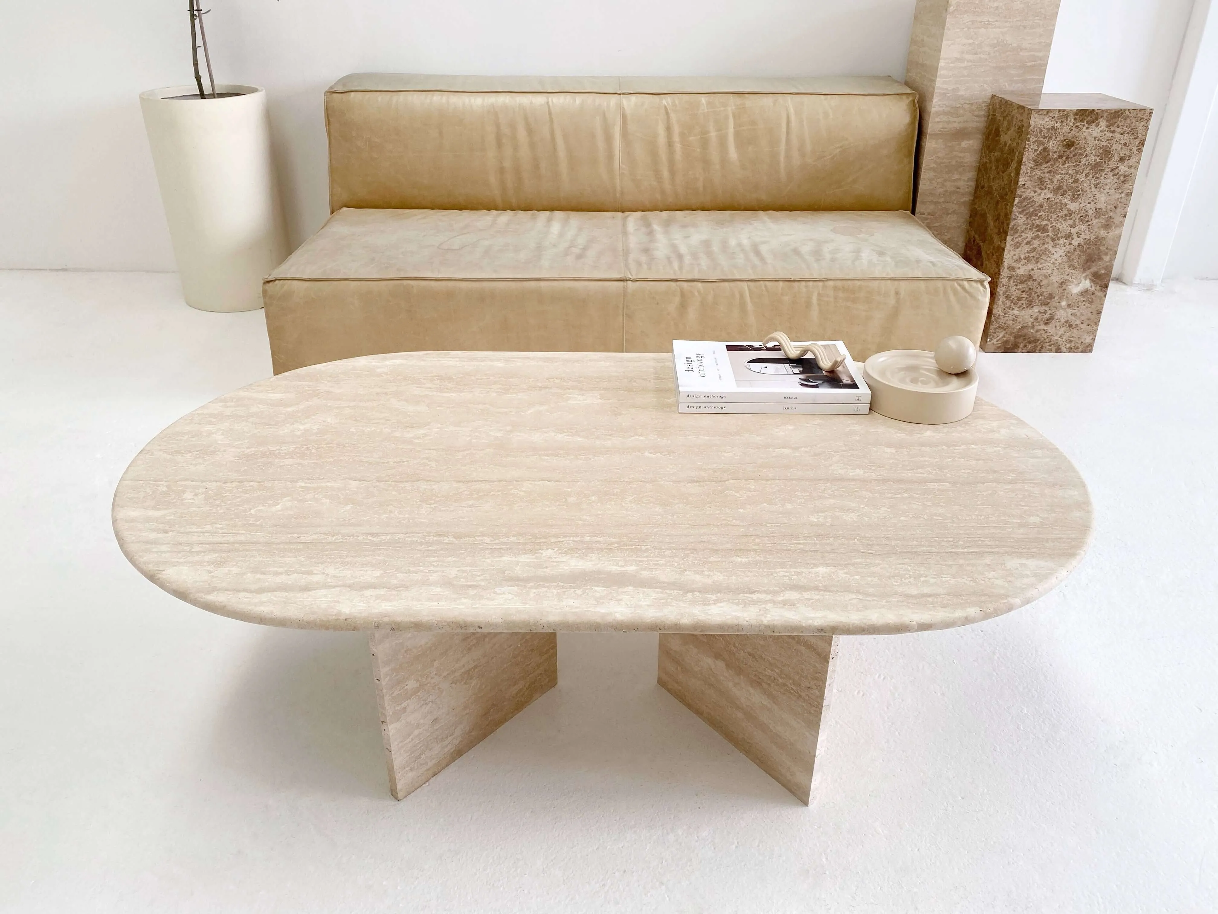 Sienna Coffee Table, Travertine