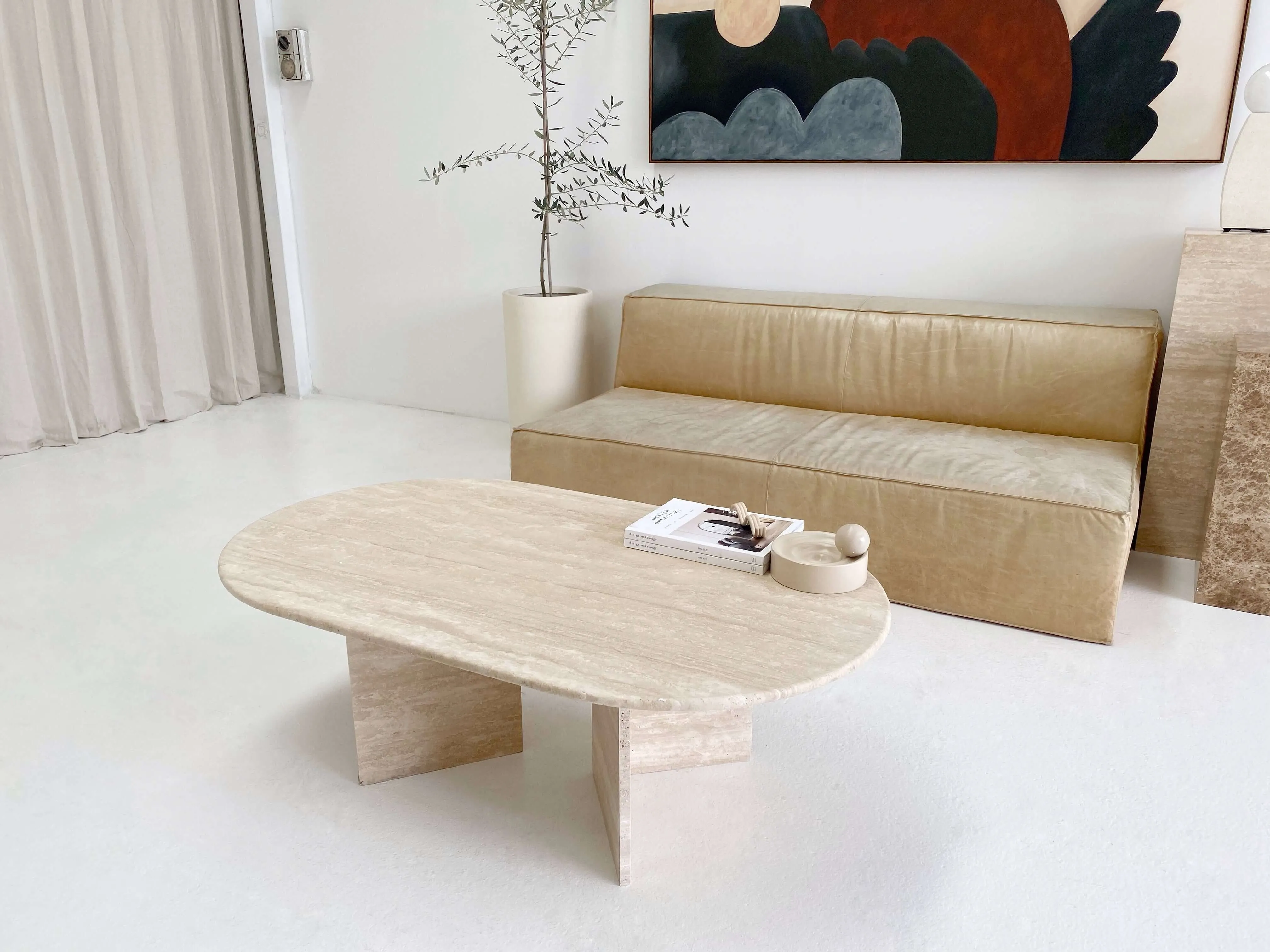 Sienna Coffee Table, Travertine